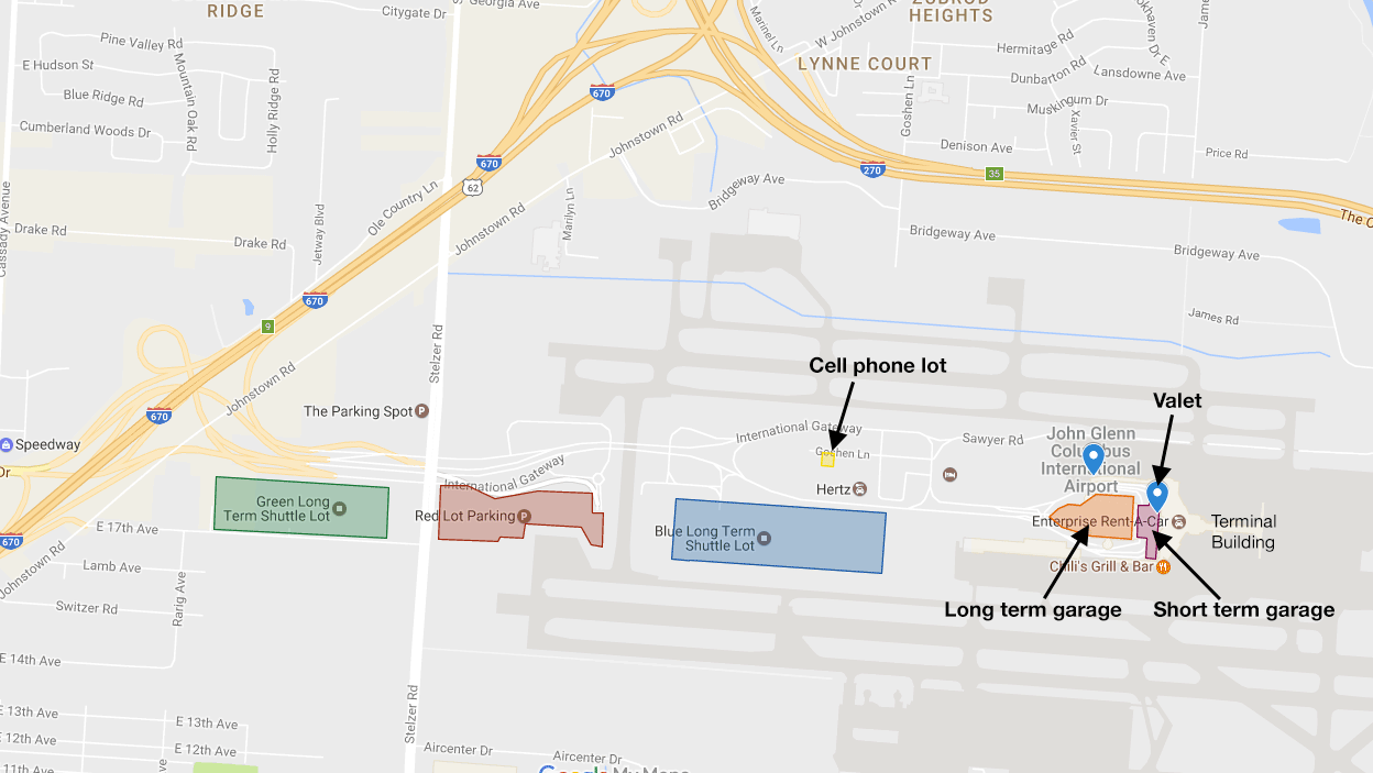 does san diego airport have a cell phone lot